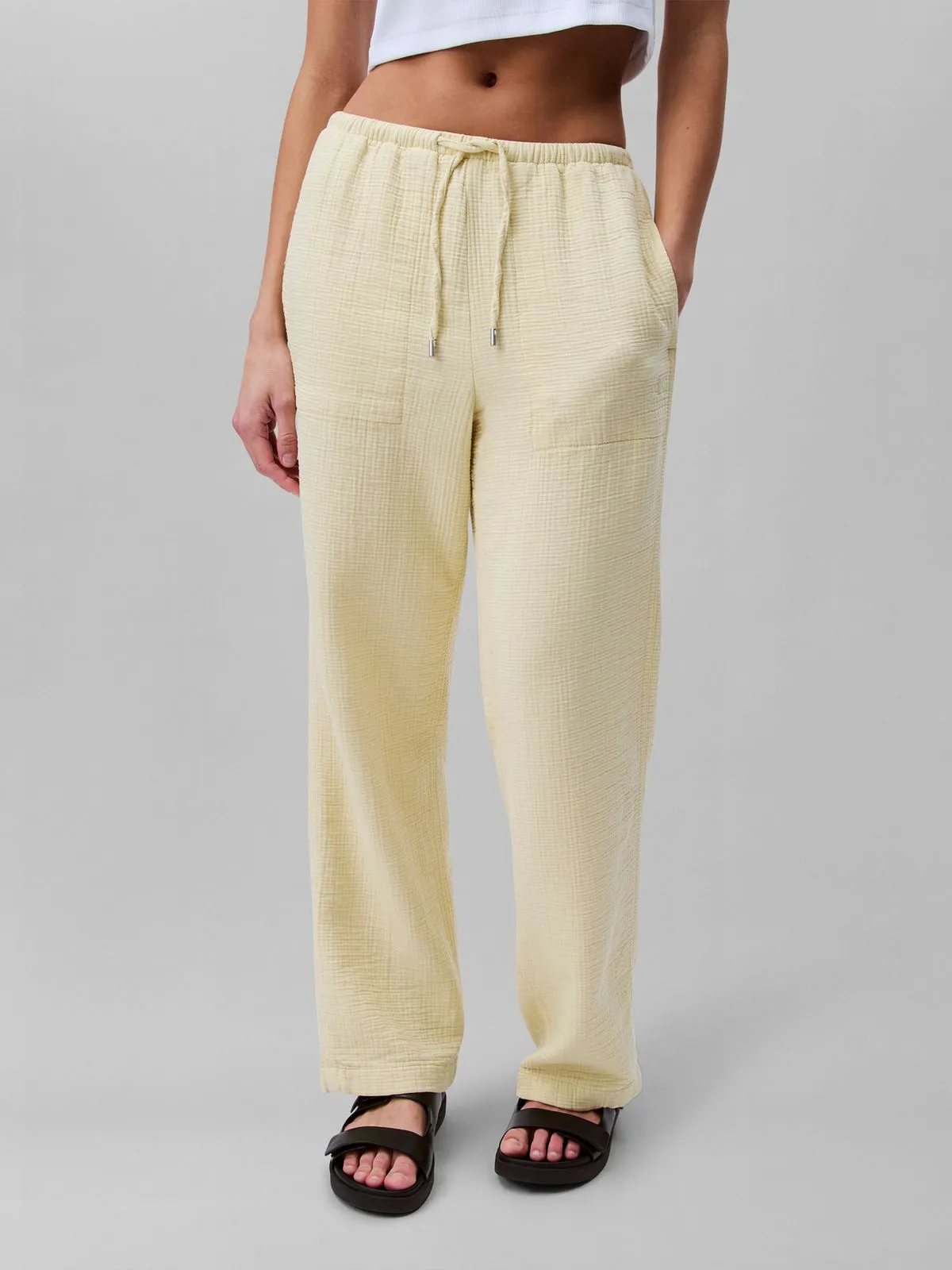 Pantalón de Gasa Doble con Cintura Elástica - Imagen 2