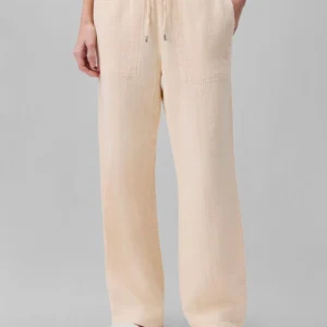 Pantalón de Gasa Doble con Cintura Elástica