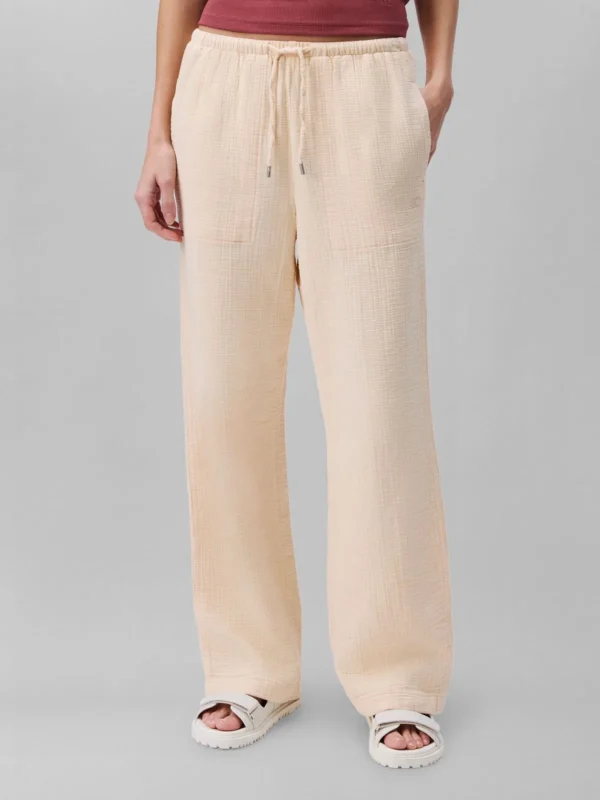 Pantalón de Gasa Doble con Cintura Elástica