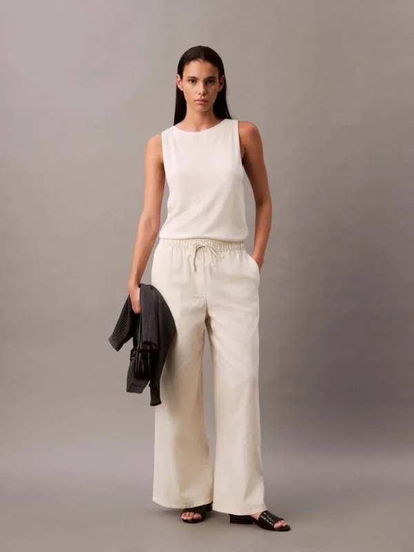 Pantalón de Lino con Cintura Elástica - Imagen 2