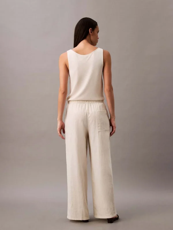 Pantalón de Lino con Cintura Elástica - Imagen 3