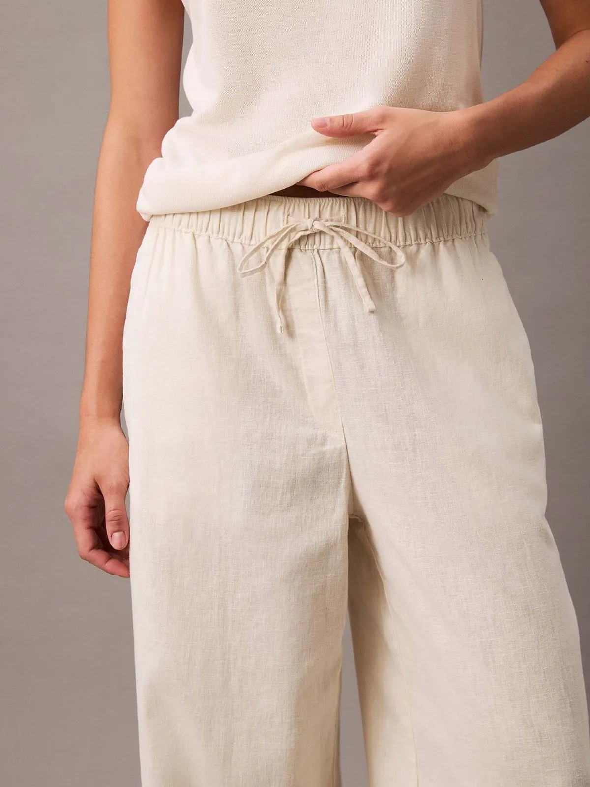 Pantalón de Lino con Cintura Elástica - Imagen 4